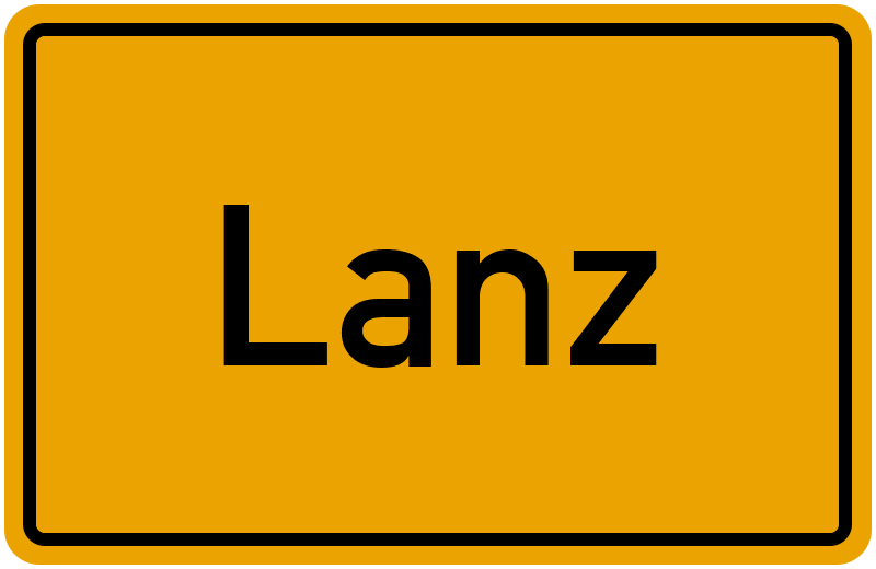 Ortsschild Lanz