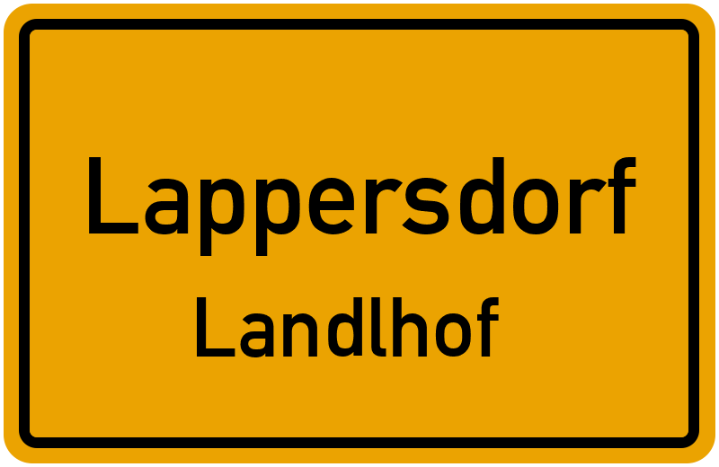 Ortsschild Lappersdorf