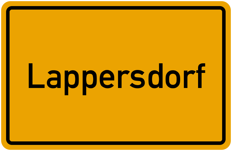 Ortsschild Lappersdorf