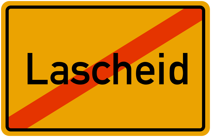 Ortsschild Lascheid