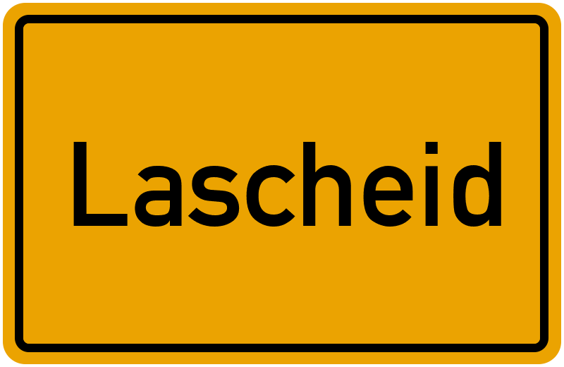 Ortsschild Lascheid