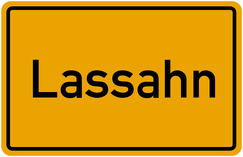 Ortsschild Lassahn
