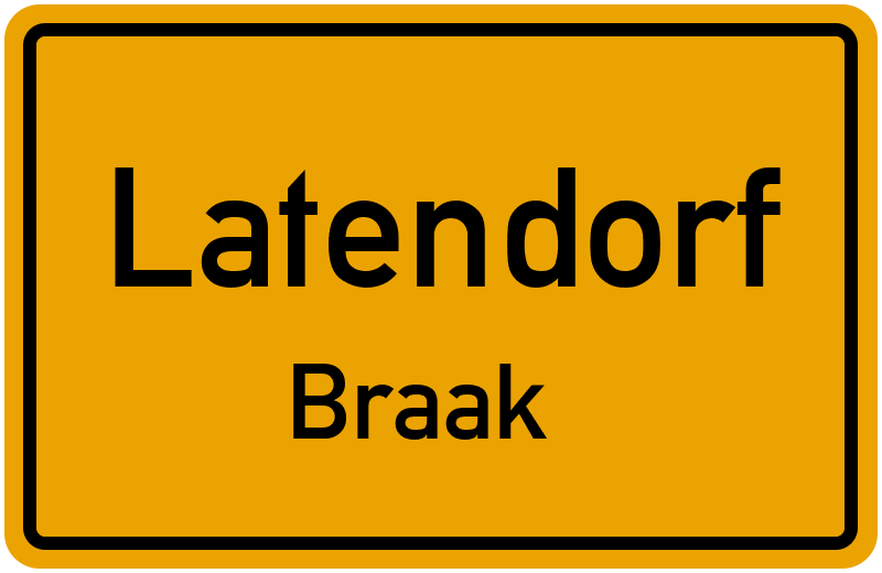 Ortsschild Latendorf