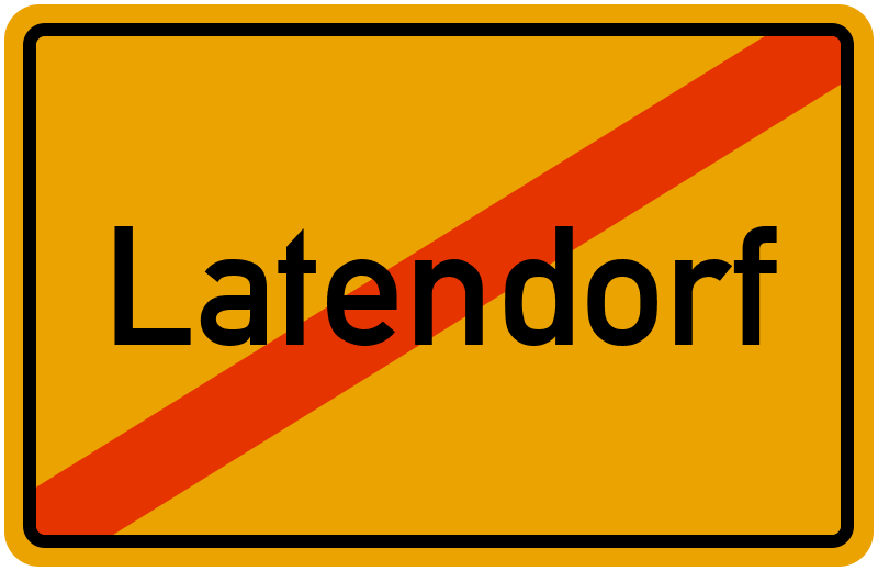 Ortsschild Latendorf