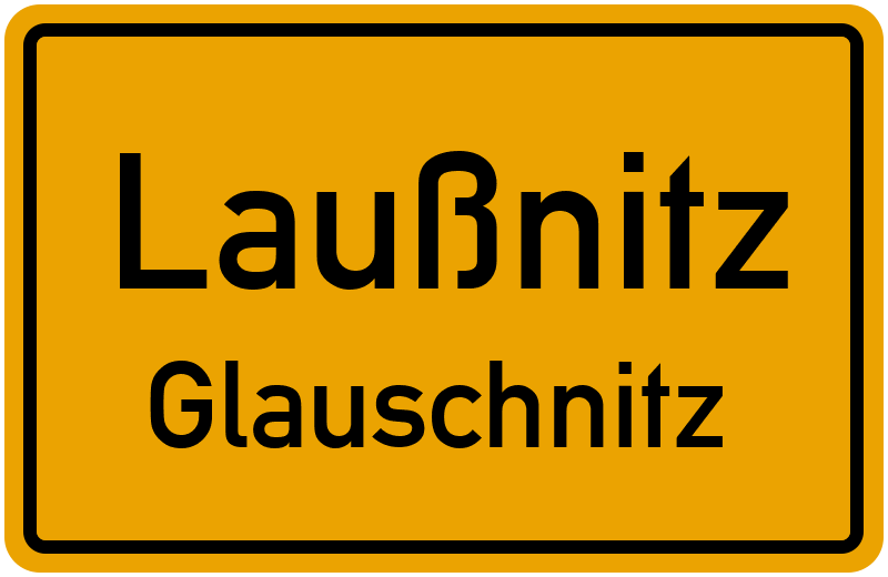 Ortsschild Laußnitz