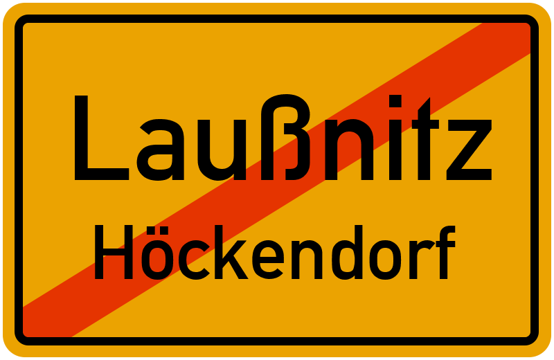 Ortsschild Laußnitz