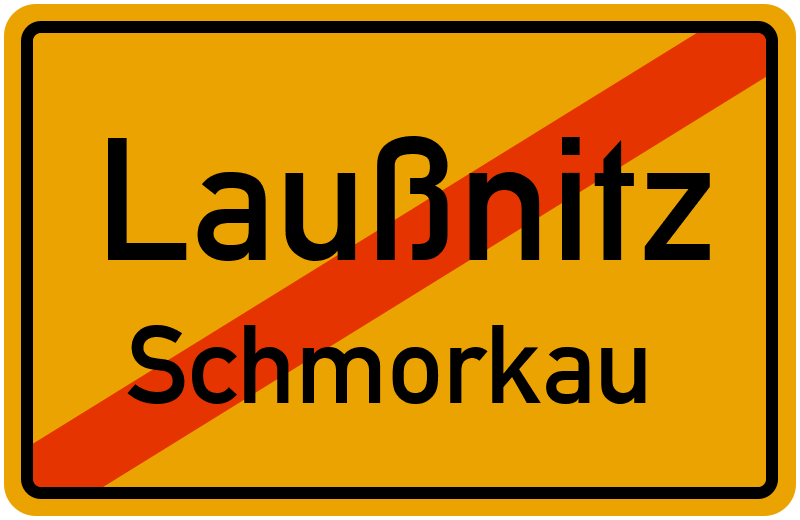 Ortsschild Laußnitz
