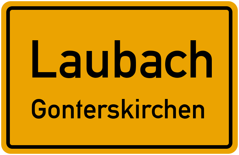 Ortsschild Laubach