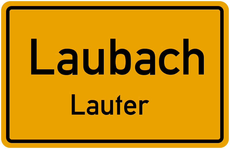 Ortsschild Laubach