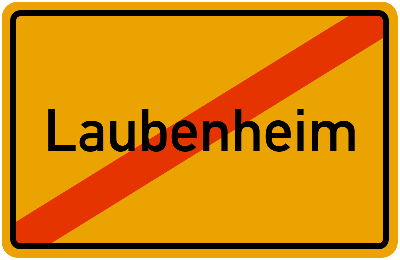 Ortsschild Laubenheim