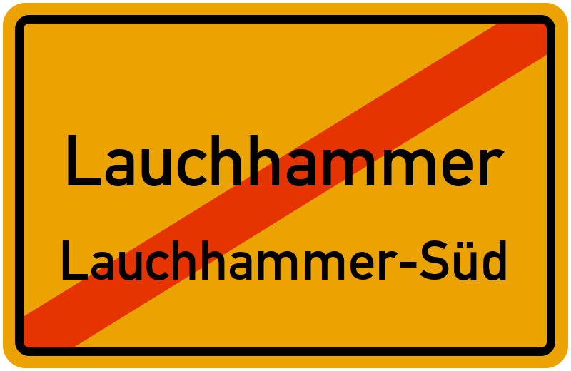 Ortsschild Lauchhammer