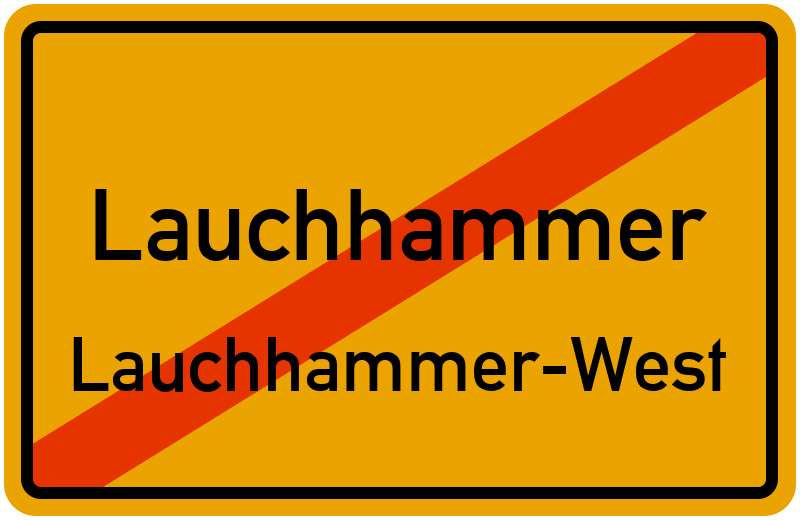 Ortsschild Lauchhammer