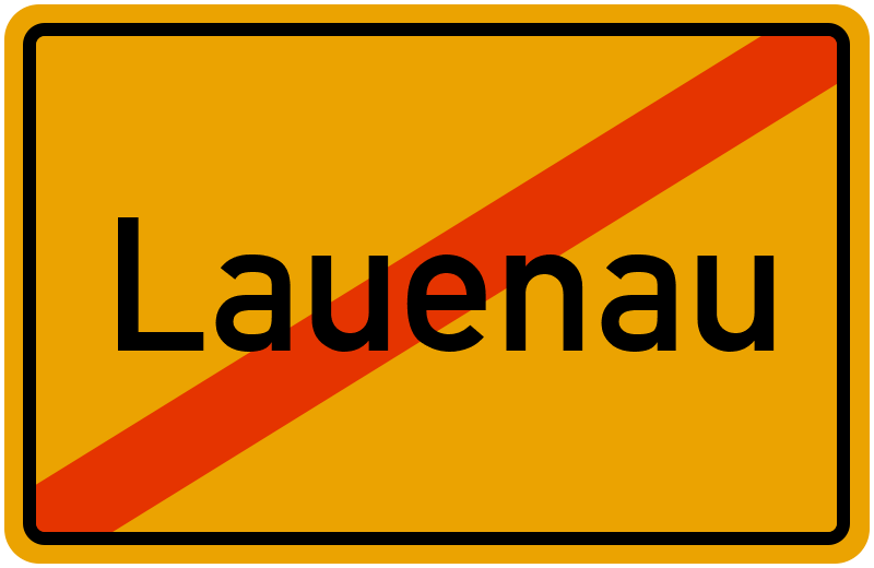 Ortsschild Lauenau