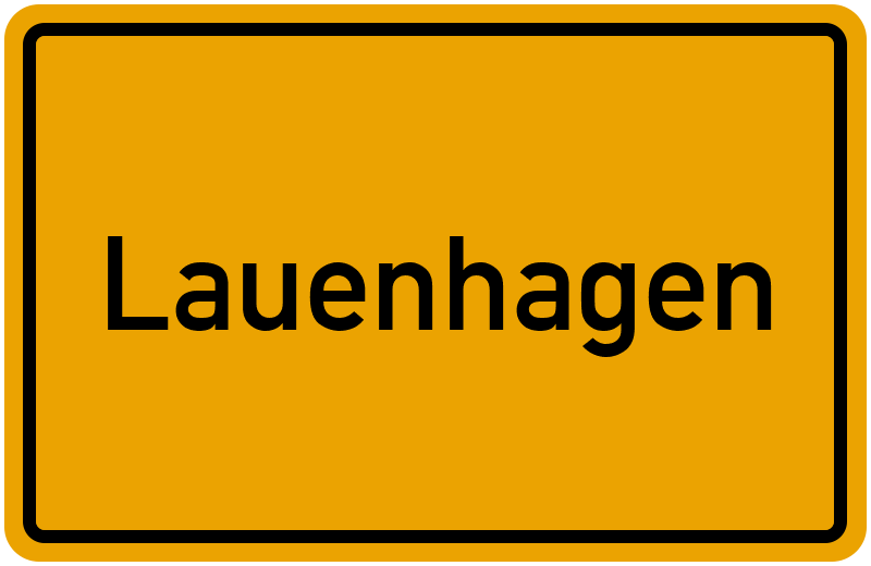 Ortsschild Lauenhagen