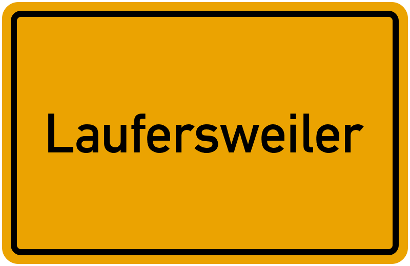 Ortsschild Laufersweiler