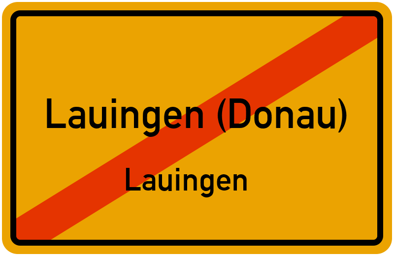 Ortsschild Lauingen (Donau)