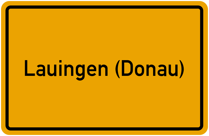 Ortsschild Lauingen (Donau)