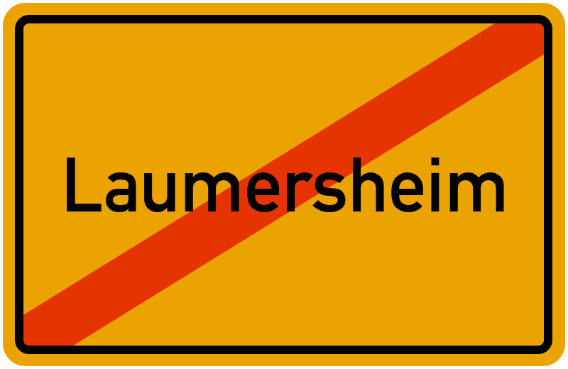 Ortsschild Laumersheim