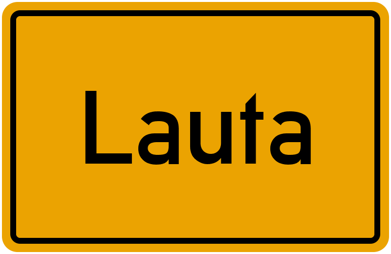 Ortsschild Lauta