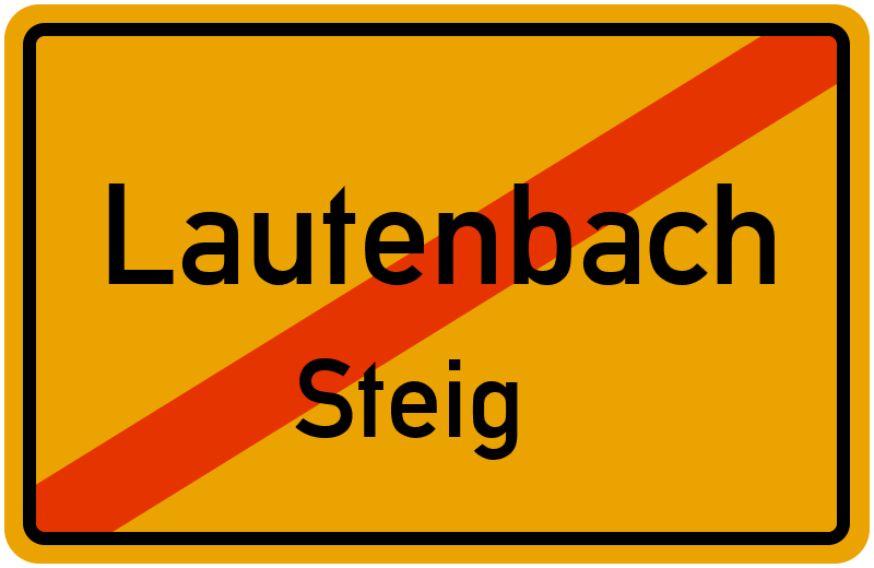 Ortsschild Lautenbach
