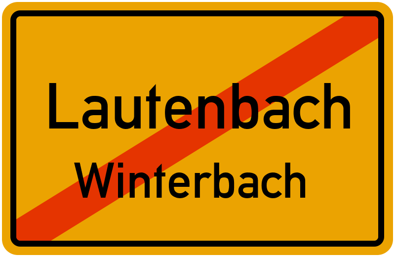 Ortsschild Lautenbach