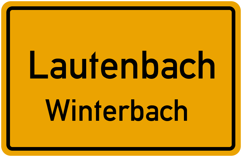 Ortsschild Lautenbach