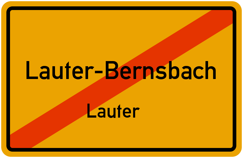 Ortsschild Lauter-Bernsbach