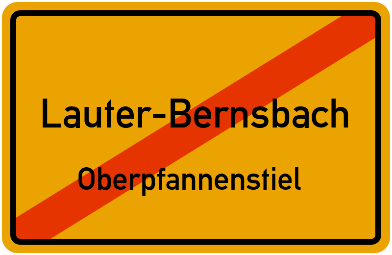 Ortsschild Lauter-Bernsbach