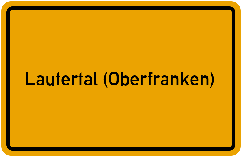 Ortsschild Lautertal (Oberfranken)