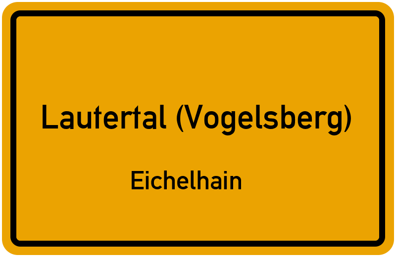 Ortsschild Lautertal (Vogelsberg)