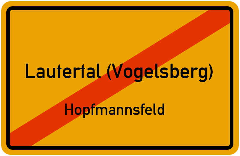 Ortsschild Lautertal (Vogelsberg)