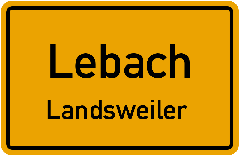 Ortsschild Lebach