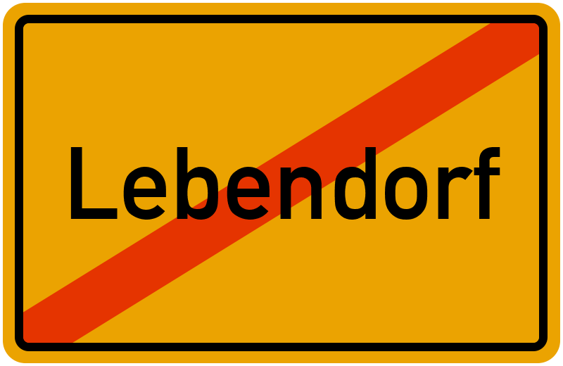Ortsschild Lebendorf