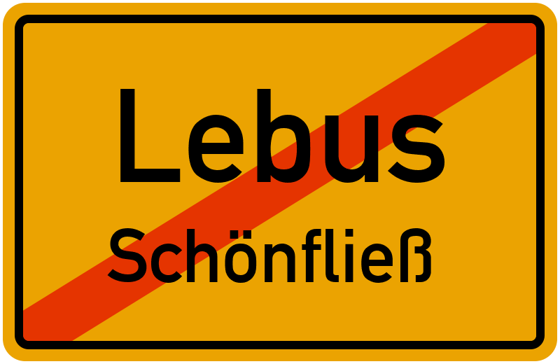Ortsschild Lebus