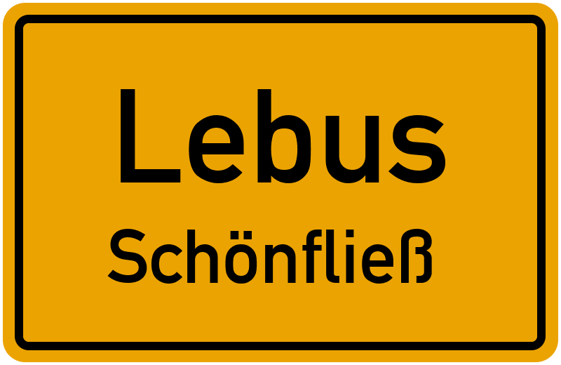 Ortsschild Lebus