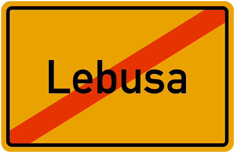 Ortsschild Lebusa