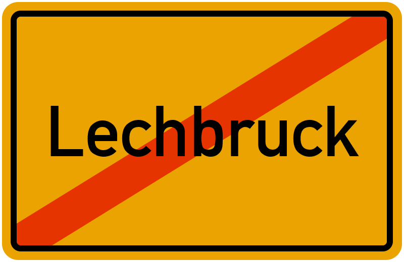 Ortsschild Lechbruck