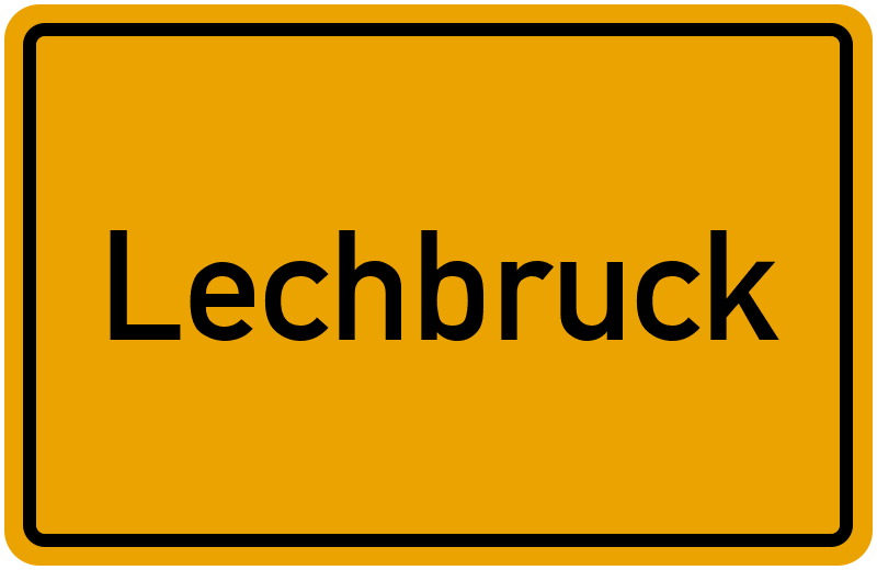 Ortsschild Lechbruck