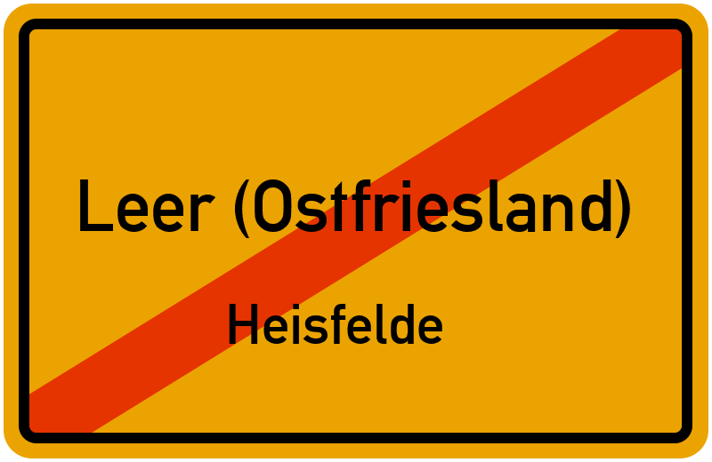 Ortsschild Leer (Ostfriesland)