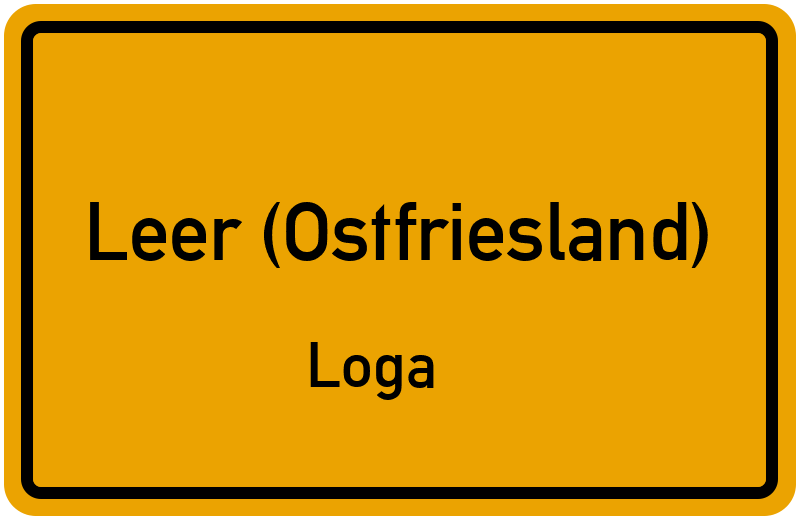 Ortsschild Leer (Ostfriesland)