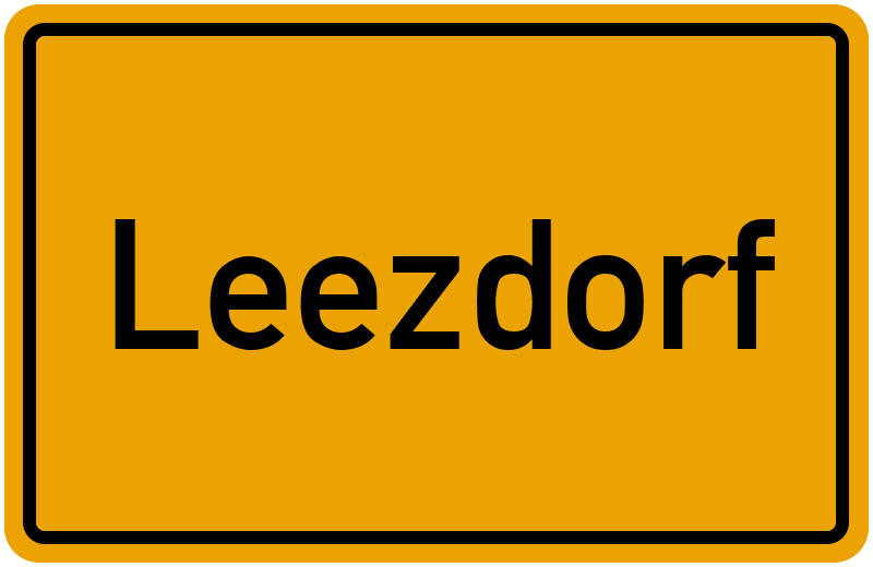 Ortsschild Leezdorf