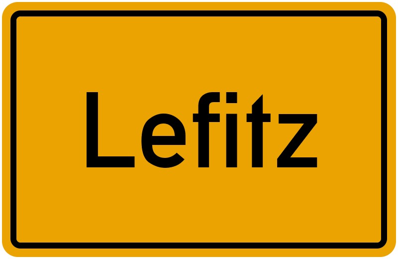 Ortsschild Lefitz