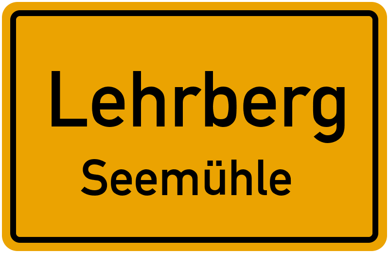 Ortsschild Lehrberg