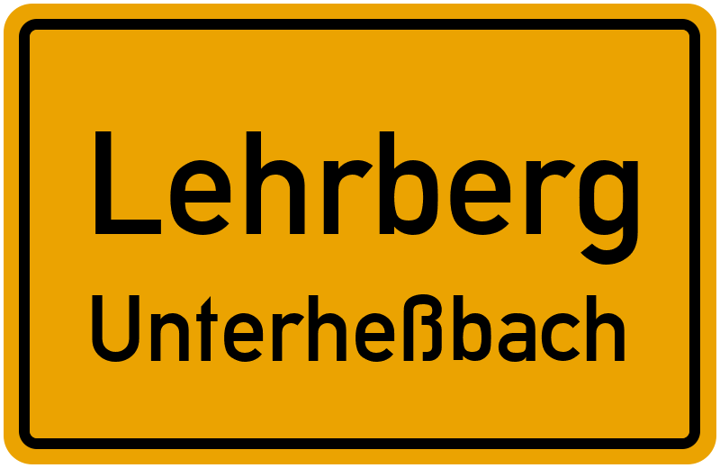 Ortsschild Lehrberg