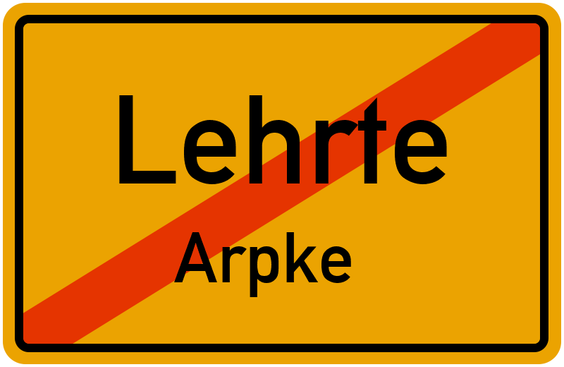 Ortsschild Lehrte