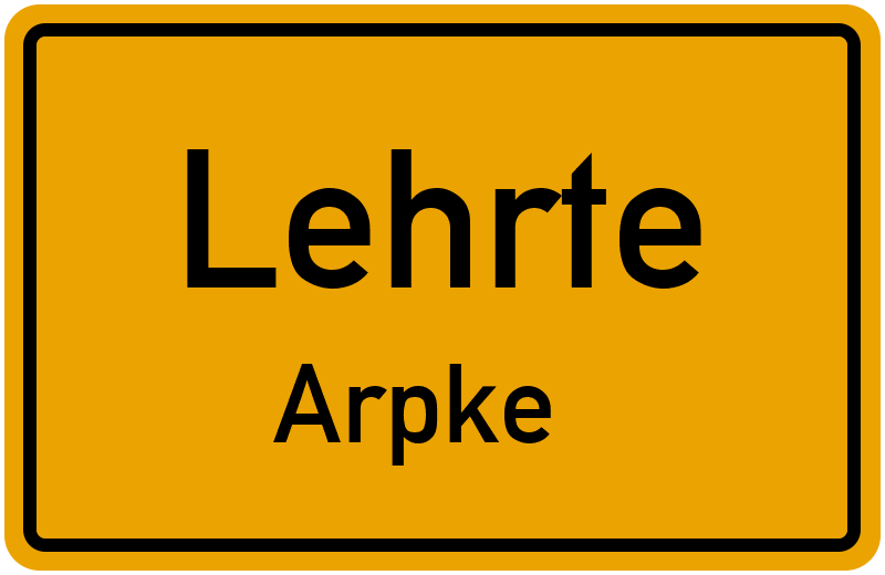 Ortsschild Lehrte