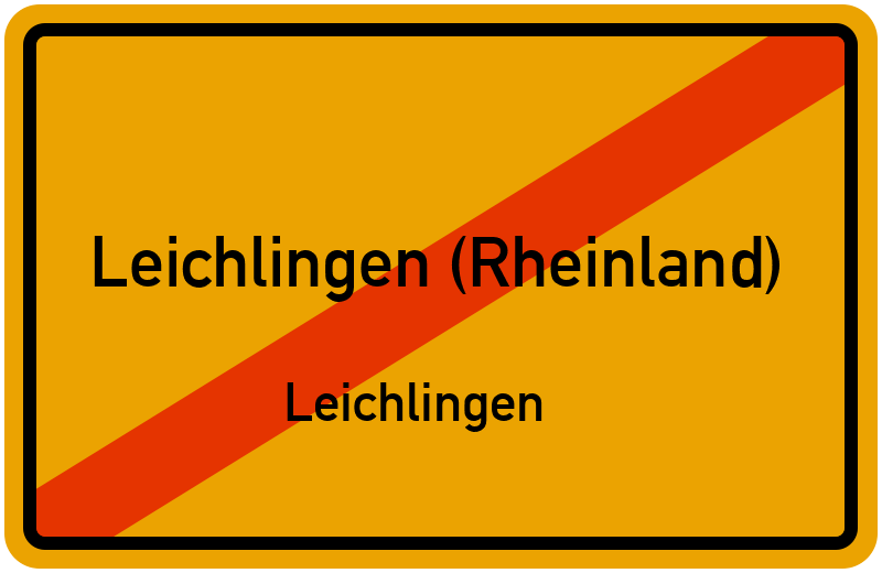 Ortsschild Leichlingen (Rheinland)