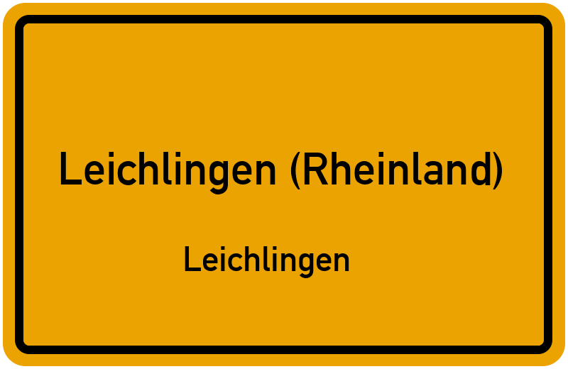 Ortsschild Leichlingen (Rheinland)
