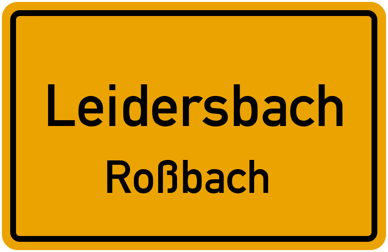 Ortsschild Leidersbach