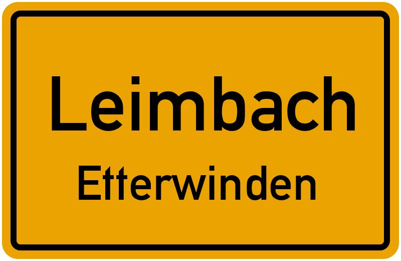 Ortsschild Leimbach